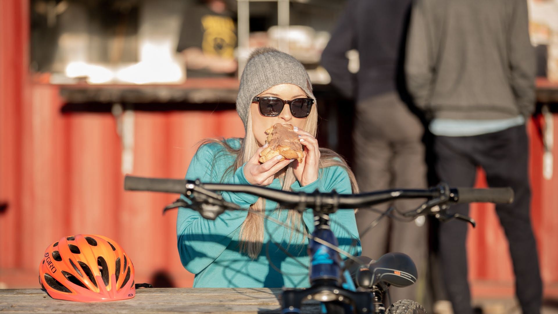 Chocolate eclairs in the sun after a bike ride in Ohakune- Visit Ruapehu.jpg